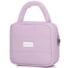 Kosmetyczka damska pikowana kuferek z rączką 21 x 17 x 8 cm KS139FIO