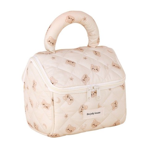 Kosmetyczka rozkładana elegancka kuferek pikowana BEAR KS131K