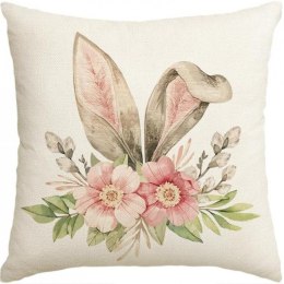 Lniana poszewka na poduszkę 45 x 45 cm motyw wiosenny POD224