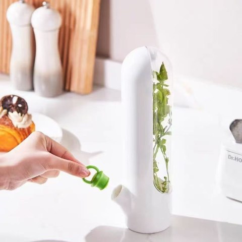 Pojemnik do przechowywania świeżych ziół, na miętę, warzywa do lodówki 25x6,5cm POJ08