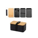Śniadaniówka LUNCH BOX ze sztućcami, bambus 18,5 x 10,5 x 9,3 cm PJM43