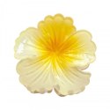 Spinka do włosów klamra XL kwiat HIBISKUS OMBRE żółta 7,5 x 7,5cm SP385