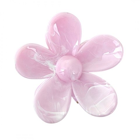 Spinka do włosów klamra XL kwiat Marmurek różowy 7,5 x 8cm SP379R
