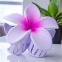 Spinka do włosów klamra XL kwiat OMBRE matowa fioletowa 7,5 x 7,5cm SP383