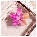 Spinka do włosów klamra XL kwiat OMBRE różowo- pomarańczowa 7,5 x 7,5cm SP381