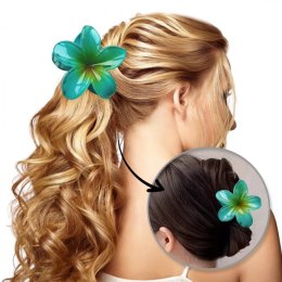 Spinka do włosów klamra XL kwiat niebieski ombre 7,5x8cm SP285