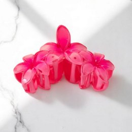 Spinka do włosów klamra duża XL kwiat potrójny różowy 7 x 11cm SP386