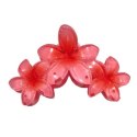 Spinka do włosów klamra duża XL kwiat potrójny różowy 7 x 11cm SP386