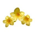 Spinka do włosów klamra duża XL kwiat potrójny żółty 7 x 11cm SP387