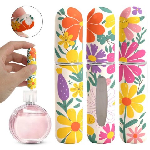 Zestaw 2szt. ATOMIZERÓW podróżnych na perfumy 5ML Kwiaty dozownik AK18