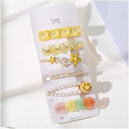 Zestaw 6 sztuk zdobionych Eleganckich Spinek do włosów SP398