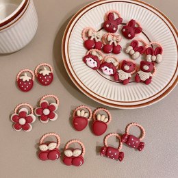 Zestaw frotek gumek do włosów pakiet 10w1 czerwone owoce GUM168