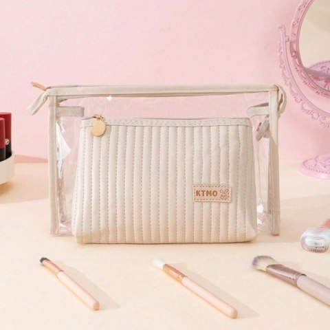 Zestaw kosmetyczek 2w1 Krem transparentna KS102WZ1