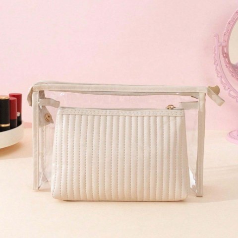 Zestaw kosmetyczek 2w1 Krem transparentna KS102WZ1