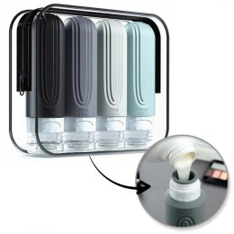 Zestaw silikonowych pojemniczków, buteleczek podróżnych 4w1 90ml KS138