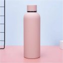 Bidon, butelka termiczna 500ML, stal nierdzewna z powłoką SOFT TOUCH jasny róż BD46R