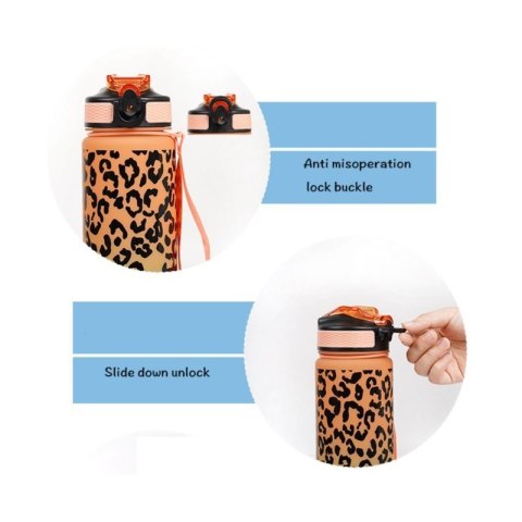 Butelka na wodę, bidon PANTERKA 1L ombre biały z czarnym BD43WZ1