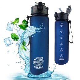 Butelka na wodę, sportowy bidon matowy 750ML granat ECARLA SPORTS BD51