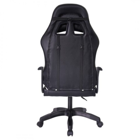 Fotel gamingowy, biurowy obrotowy VORTEX czarny, biały ekoskóra KO35B