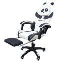 Fotel gamingowy obrotowy PANDA z podnóżkiem i z masażerem KIDS ZONE KO34