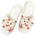 Kapcie ocieplane z kokardą, TRUSKAWKI, antypoślizgowe PAN04R38, rozmiar 38