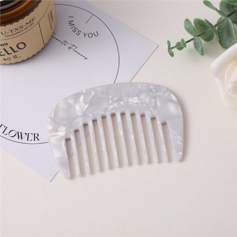 Kieszonkowy grzebień z octan marmuru do rozczesywania włosów SCZ16B