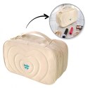 Kosmetyczka damska pikowana kuferek z rączką 24 x 9 x 15 cm KS132K