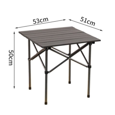 Składany stół cateringowy, turystyczny, piknikowy 53 x 51cm brązowy SC10BR