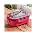 Śniadaniówka LUNCH BOX ze sztućcami 21 x 14,5 x 8cm fuksja PJM44F