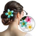 Spinka do włosów klamra XL KLIPS kwiat ombre niebieski 6 cm SP405