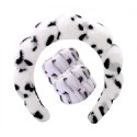 Zestaw opasek kosmetycznych na głowę i nadgarstki panterka biała O540BSZ