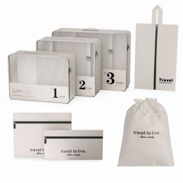 Zestaw podróżny 7 szt kosmetyczek saszetek organizerów KS142K