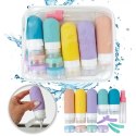 Zestaw silikonowych pojemniczków, buteleczek, słoiczków podróżnych 14w1 KS143