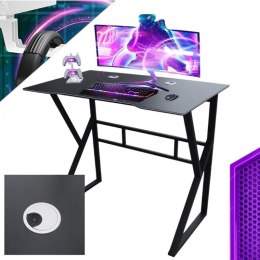 Biurko komputerowe czarne, gamingowe 100 x 60 cm STL20CZ