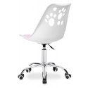 Fotel biurowy Puppy Love obrotowy do biurka dziecięcy, biało różowy KO16BJR