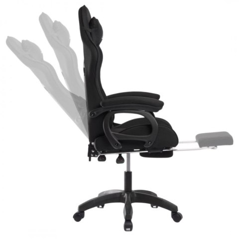 Fotel gamingowy obrotowy z podnóżkiem SNAKE masażer KO33CZ