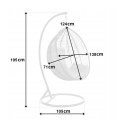 Fotel wiszący, huśtawka kokon z poduszkami DWUOSOBOWY KR34