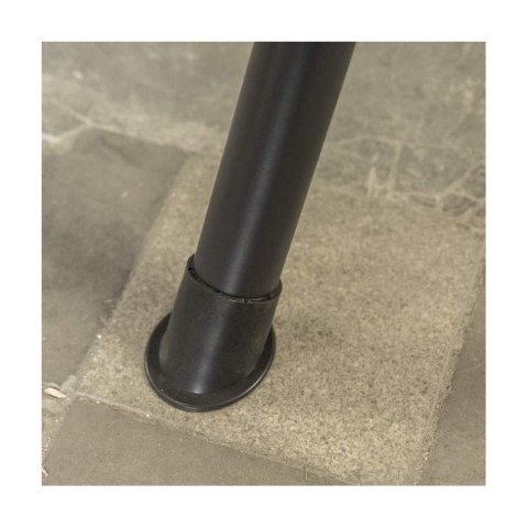 Huśtawka ogrodowa 3-osobowa z baldachimem i 2 poduszkami, czarna HO01CZ