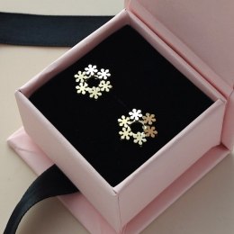 Kolczyki ze stali szlachetnej pozłacane 14k złotem, KST2093