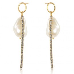 Kolczyki ze stali szlachetnej pozłacanej KST3002