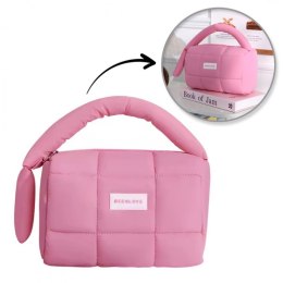 Kosmetyczka damska pikowana kuferek z rączką 18,5 x 12,5 x 13 cm KS140R