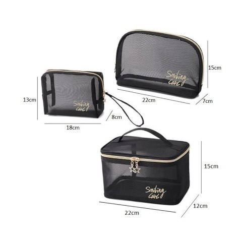 Kosmetyczka organizer na kosmetyki SMILING GIRL rozm. S 22x15x7cm KS110