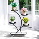Kwietnik, regał, stojak na kwiaty metalowy na kółkach 50x 25x 80cm SZ43CZ
