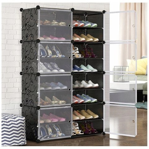 Pojemnik, organizer modułowy na buty z klapką 4-poziomowy CB17WZ6