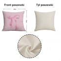 Poszewka na poduszkę 45 x 45 cm KOKARDA różowa POD231
