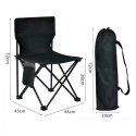 Składane krzesło turystyczne, kempingowe, wędkarskie z kieszonką KRT12CZ