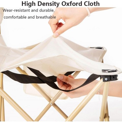 Składane krzesło turystyczne, kempingowe, wędkarskie z kieszonką KRT12K