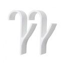 Wieszak, uchwyt, haczyk na grzejnik, prysznic, biały komplet 2 SZT U16BZESTAW2