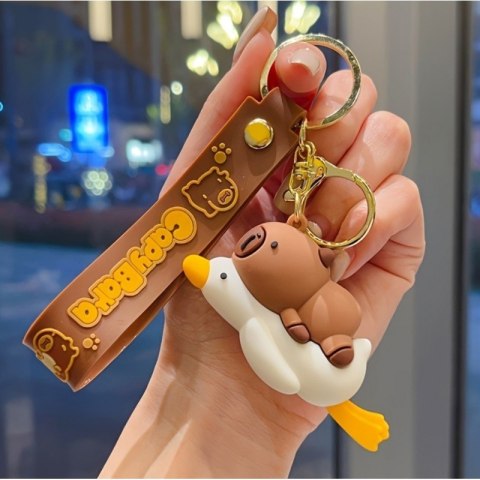 Brelok do kluczy kapibara z gąską CAPYBARA BRL378