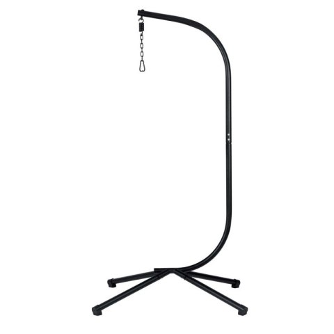 Fotel wiszący huśtawka, kokon składany brązowy z beżowymi poduszkami KR37BR